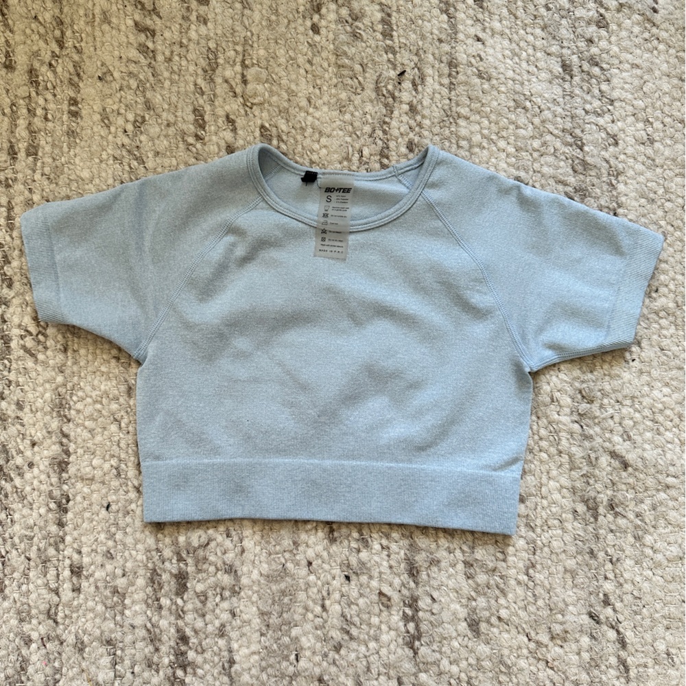Bo + Tee Light Blue Short Sleeve Tee